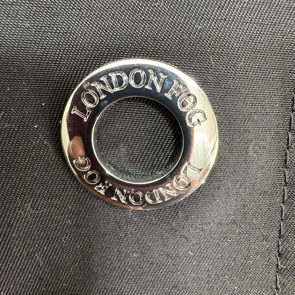 London Fog Hooded Trench Rain Coat Classic Black Womens XXL - Picture 8 of 16